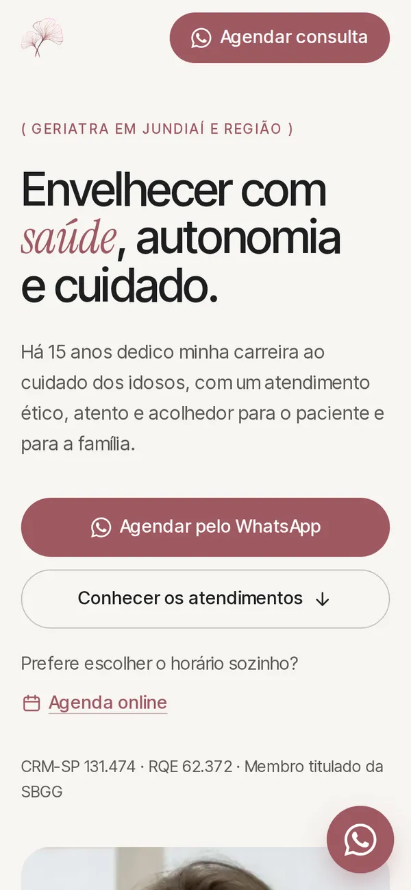 Site de Dra. Aline De Bortoli no celular